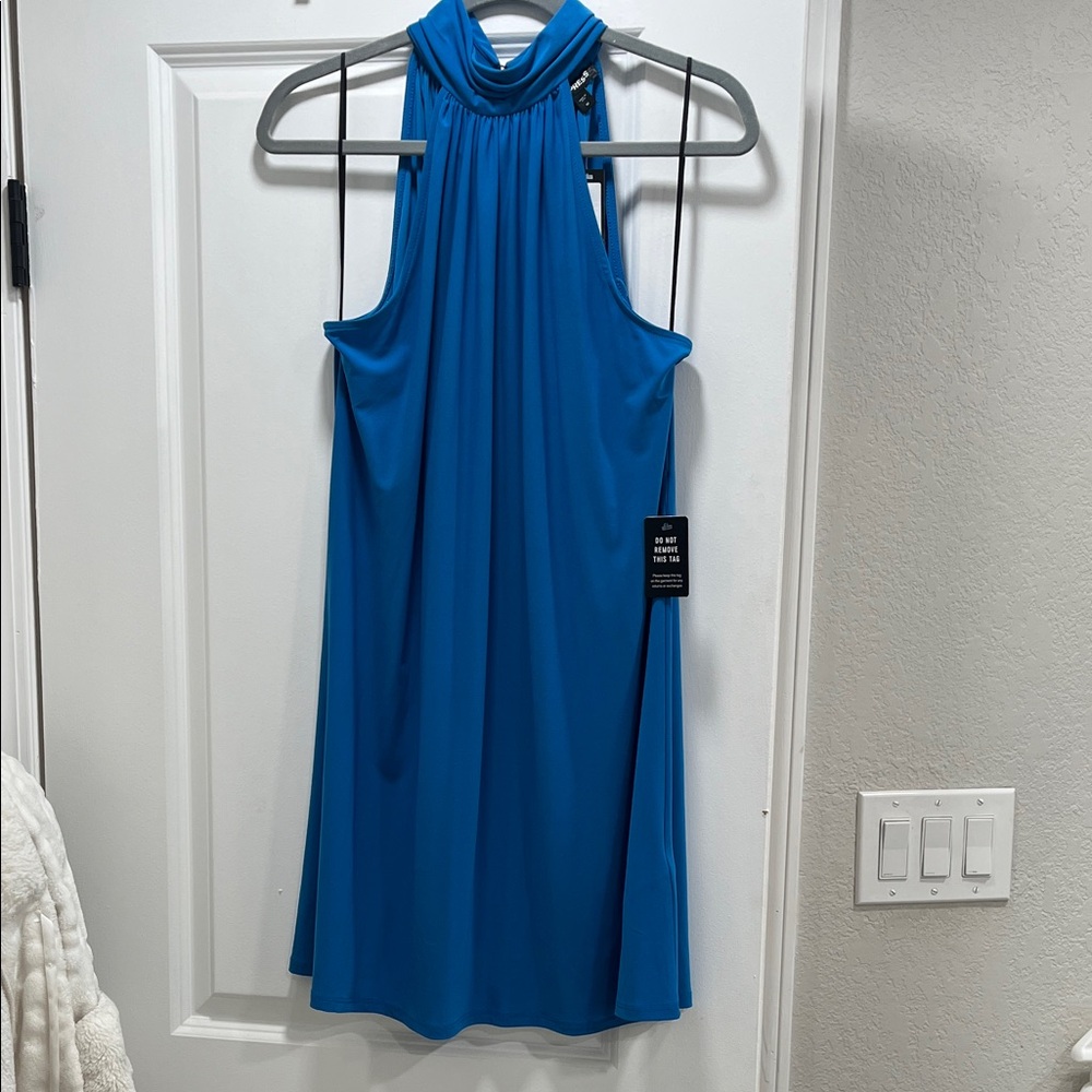 Express Vibrant Blue Shift Dress